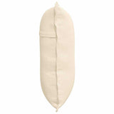 Cuscino per Schiena Crema 60 x 50 cm Tessuto in Cords