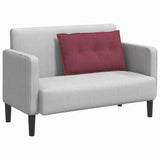 Cuscino per Schiena Rosso Vino 80 x 19 x 50 cm Tessuto