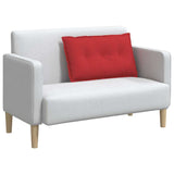 Cuscino per Schiena Rosso 80 x 19 x 50 cm Tessuto