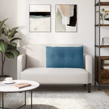 Cuscino per Schiena Blu 80 x 50 cm Tessuto in Cords