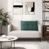 Cuscino per Schiena Verde Scuro 80 x 50 cm Tessuto in Cords