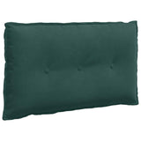 Cuscino per Schiena Verde Scuro 80 x 50 cm Tessuto in Cords