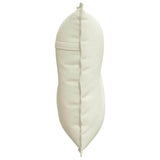 Cuscino per Schiena Crema 80 x 50 cm Tessuto in Cords