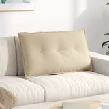 Cuscino per Schiena Crema 80 x 50 cm Tessuto in Microfibra