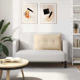 Cuscino per Schiena Crema 80 x 50 cm Tessuto in Microfibra