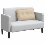 Cuscino per Schiena Crema 80 x 50 cm Tessuto in Microfibra