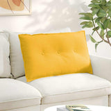 Cuscino per Schiena Giallo Chiaro 80 x 50 cm Tessuto in Cords