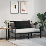 Cuscino per Schiena Nero 100 x 50 cm Tessuto in Cords