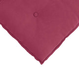 Cuscino per Schiena Rosso Vino 120 x 50 cm Tessuto in Cords
