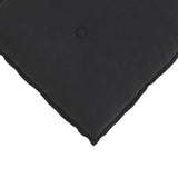 Cuscino per Schiena Nero 120 x 50 cm Tessuto in Cords
