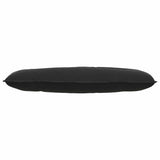 Cuscino per Schiena Nero 120 x 50 cm Tessuto in Cords