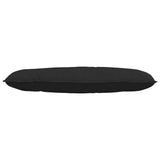 Cuscino per Schiena Nero 120 x 50 cm Tessuto in Microfibra