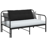 Cuscino per Schiena Nero 120 x 50 cm Tessuto in Microfibra