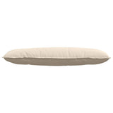 Cuscino per Schiena Beige 120 x 50 cm Tessuto in Microfibra