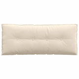 Cuscino per Schiena Beige 120 x 50 cm Tessuto in Microfibra