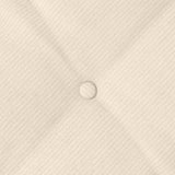 Cuscino per Schiena Crema 120 x 50 cm Tessuto in Cords