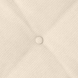 Cuscino per Schiena Crema 120 x 50 cm Tessuto in Cords