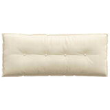 Cuscino per Schiena Crema 120 x 50 cm Tessuto in Cords