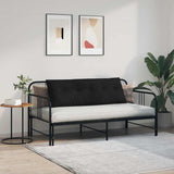 Cuscino per Schiena Nero 140 x 19 x 50 cm Tessuto