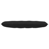 Cuscino per Schiena Nero 140 x 19 x 50 cm Tessuto