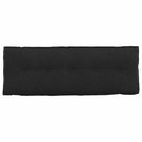 Cuscino per Schiena Nero 140 x 19 x 50 cm Tessuto