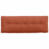 Cuscino per Schiena Rosso Arancio 140 x 50 cm Tessuto in Cords