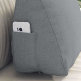 Cuscino per Schiena Grigio chiaro 45 x 20 x 35 cm Tessuto