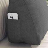 Cuscino per Schiena Grigio scuro 45 x 20 x 35 cm Tessuto