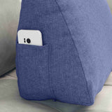 Cuscino per Schiena Blu jeans 45 x 20 x 35 cm Tessuto