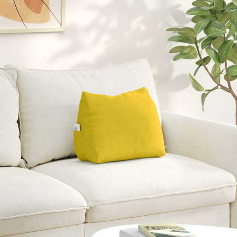 Cuscino per Schiena Giallo 45 x 20 x 35 cm Tessuto in Cords