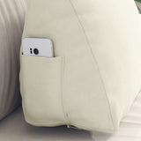 Cuscino per Schiena Crema 45 x 20 x 35 cm Tessuto in Cords