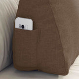 Cuscino per Schiena Marrone 60 x 20 x 50 cm Tessuto