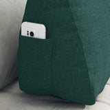 Cuscino per Schiena Verde Scuro 60 x 20 x 50 cm Tessuto