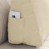 Cuscino per Schiena Crema 60 x 20 x 50 cm Tessuto