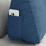 Cuscino per Schiena Blu 60 x 20 x 50 cm Tessuto