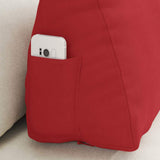 Cuscino per Schiena Rosso 60 x 20 x 50 cm Tessuto