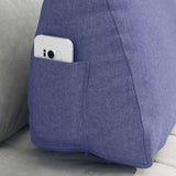 Cuscino per Schiena Blu jeans 60 x 20 x 50 cm Tessuto
