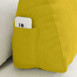 Cuscino per Schiena Giallo 60 x 20 x 50 cm Tessuto in Cords
