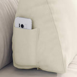 Cuscino per Schiena Crema 60 x 20 x 50 cm Tessuto in Cords