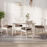 Cuscini per Seduta 4 pcs Marrone 40 x 40 x 12 cm Tessuto