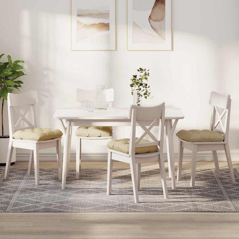 Cuscini per Seduta 4 pcs Crema 40 x 40 x 12 cm Tessuto