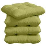 Cuscini per Seduta 4 pcs Verde chiaro 40 x 40 x 12 cm Tessuto