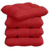 Cuscini per Seduta 4 pcs Rosso 40 x 40 x 12 cm Tessuto