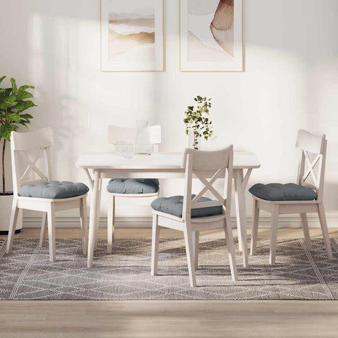 Cuscini per Seduta 4 pcs Grigio chiaro 45 x 45 x 12 cm Tessuto