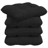 Cuscini per Seduta 4 pcs Nero 45 x 45 x 12 cm Tessuto