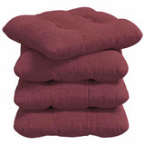 Cuscini per Seduta 4 pcs Rosso Vino 45 x 45 x 12 cm Tessuto