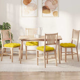 Cuscini per Seduta 4 pcs Giallo Chiaro 45 x 45 x 12 cm Tessuto