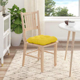 Cuscini per Seduta 4 pcs Giallo Chiaro 45 x 45 x 12 cm Tessuto