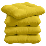 Cuscini per Seduta 4 pcs Giallo Chiaro 45 x 45 x 12 cm Tessuto
