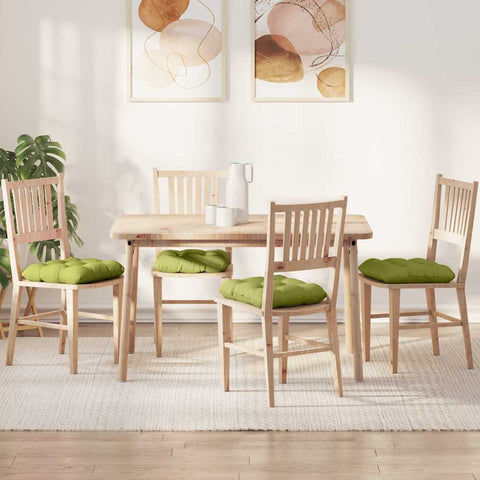 Cuscini per Seduta 4 pcs Verde chiaro 45 x 45 x 12 cm Tessuto